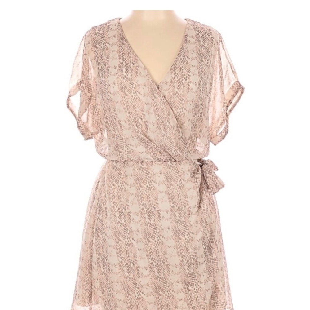 All in Favor Snake Print Mini Dress - Beige